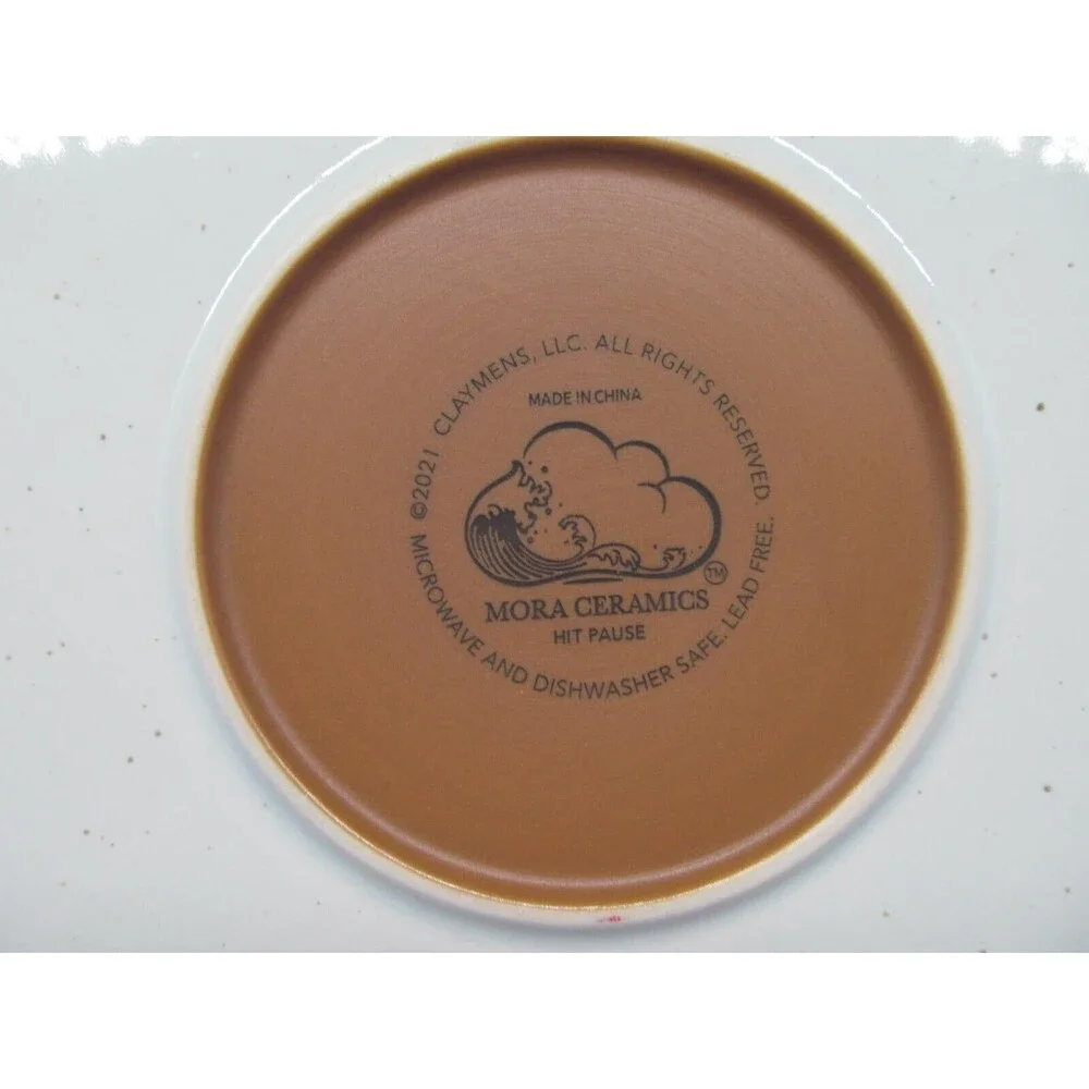 Mora Ceramics Hit Pause Set Of 2 Speckled 10 1/8